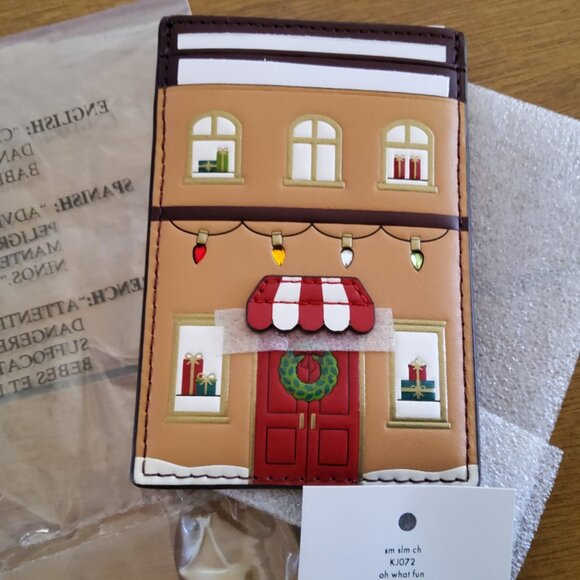 Kate Spade "Oh What Fun" New Credit Card Holder for the Holidays - Picture 3 of 4